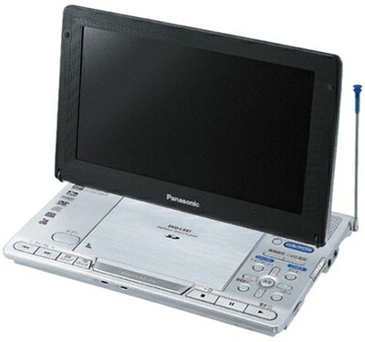 【中古】 パナソニック ポータブルDVDプレーヤー 9型ワイド液晶搭載 DVD-LX97-S