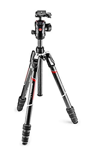 【中古】 ヴァイテックイメージング Manfrotto 三脚 BefreeGT カーボン 4段 自由雲台 T三脚キット ブラック全伸高162cm / 伸高138cm / 縮長43cm / 最低高 43cm MKBFRTC4GT-BH