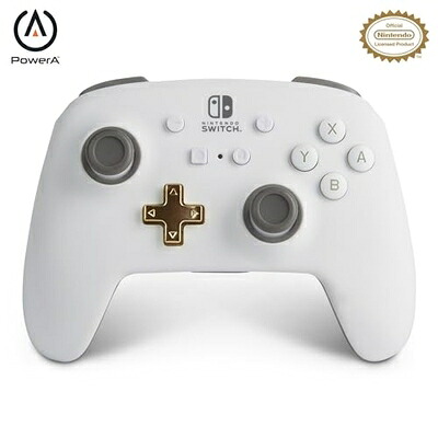 【中古】 PowerA パワーエー エンハンスド・ワイヤレスコントローラー for Nintendo Switch - ホワイト【国内正規品 】1518390JP-02|ベアホームズ