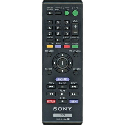 【中古】 Sony RMT-B119A交換用ブルーレイディスクプレーヤーBD用オリジナルリモコン。｜ベアホームズ