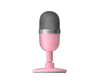 【中古】 Razer Seiren Mini コンデンサーマイク 超コンパクト設計 ゲーミングマイク USB マイク 配信用 単一指向性 クリアサウンド Quartz Pink RZ19-03450200-R3M1