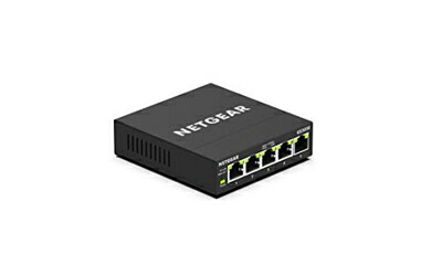 【中古】 【正規品】 ネットギア NETGEAR スイッチングハブ 5ポート 1G 金属筐体 静音ファンレス メーカー5年 アンマネージプラス GS305E-100JPS