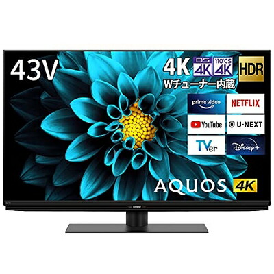 【中古】 シャープ 43V型 液晶 テレビ AQUOS 4T-C43DL1 4K チューナー内蔵 Android TV (202モデル)