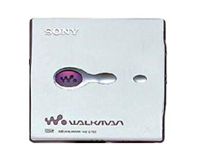【中古】 SONY　ソニー　MZ-E700　ホワイト×パープル系　ポータブルMDプレーヤー　MDLP対応　（MD再生専用機/MDウォークマン）