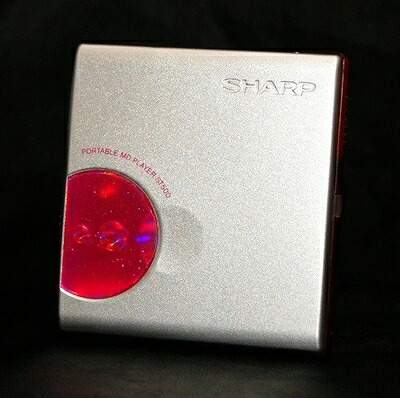 【中古】 SHARP せつ然たる MD-ST500-P さくら色 携帯型MD電気蓄音機（MD生まれ変わり専用機）