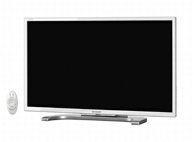 【中古】 SHARP フリースタイルスタンダートAQUOS 32型 地上・BS・110度CSデジタルフルハイビジョン液晶テレビ ホワイト系 LC-32F3-W