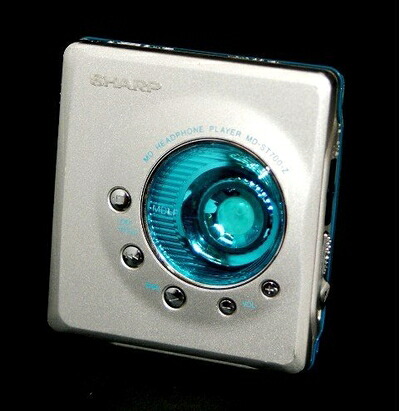 【中古】 SHARP シャープ MD-ST700-Z コバルト ポータブルミニディスクプレーヤー MDLP対応 （ポータブルMDプレーヤー/MD再生専用機/MDウォークマン）