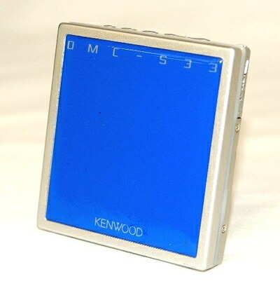 【中古】 KENWOOD ケンウッド DMC-S33-L（青味） 携帯型MD電気蓄音機 MDLP相応う （MD生まれ変わり専用機/MDウォークマン）