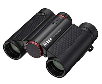 【中古】 Nikon 防振小型望遠鏡 10x25 STABILIZED RED 手ブレ手を加える付き添い人 10倍25差しわたし 赤いこと STB10X25RD