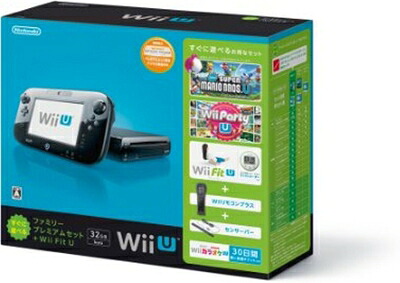 【中古】 Wii U すぐに遊べるファミリープレミアムセット+Wii Fit U(クロ)(バランスWiiボード非同梱)