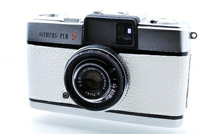 【中古】 フィルム カメラ 人気 女子 フィルムカメラ レトロ オリンパスpen s2.8 カスタマイズホワイト