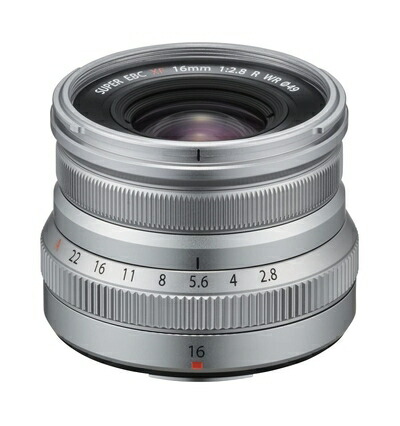 【中古】 富士フイルム(FUJIFILM) X 交換レンズ フジノン 単焦点 広角 コンパクト 16mm F2.8 防塵防滴耐低温 絞りリング シルバー F XF16MMF2.8 R WR S