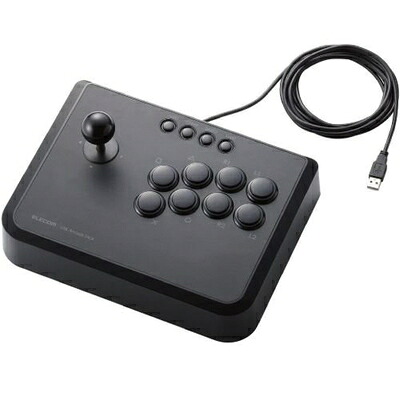 【中古】 ELECOM PS3 USBアーケードスティック 10ボタン 連射機能搭載 ブラック JC-GMAS01BK｜ベアホームズ 9,907円