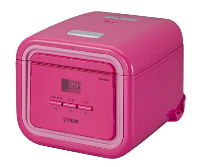 【中古】 虎 パソコン炊飯器 「炊きたて」 tacook 3合 向かっ腹さくら色 JAJ-A551PP
