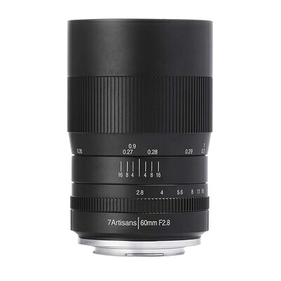 【中古】 七工匠 7Artisans 60mm F2.8 Macro　EF-M EOS-M ブラック レンズ