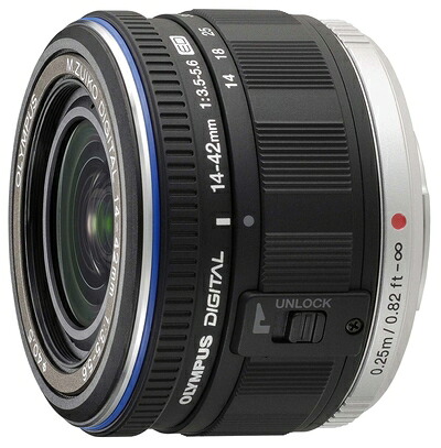 【中古】 OLYMPUS 標準ズームレンズ M.ZUIKO DIGITAL ED 14-42mm F3.5-5.6 ブラック|ベアホームズ