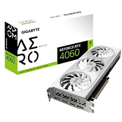【中古】 GIGABYTE NVIDIA GeForce RTX4060積み上げる グラフィックゲーム盤 GDDR6 8GB GV-N4060AERO OC-8GD
