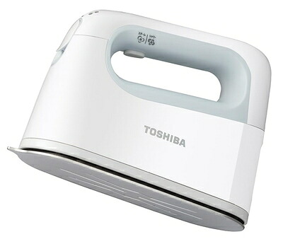【中古】 東芝 アイロン スチームアイロン コードレス 衣類スチーマー かけたまま 小型 約 0.69kg 最大約 14g/ 分 温度調節 3 段階 2Way TAS-X6-L