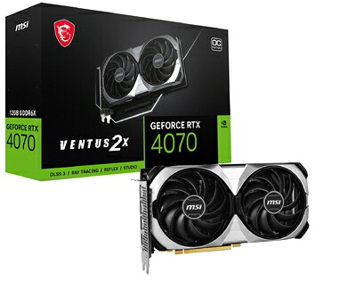 【中古】 MSI GeForce RTX 4070 VENTUS 2X 12G OC グラフィクスゲーム盤 VD8471