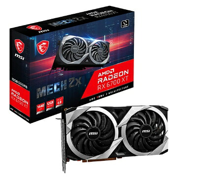 【中古】 MSI Radeon RX 6700 XT MECH 2X 12G グラフィクスゲーム盤 VD7611
