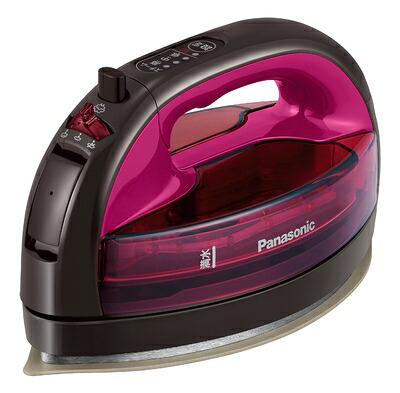 【中古】 パナソニック コードレススチームWヘッドアイロン ブラウンピンク NI-WL507-P