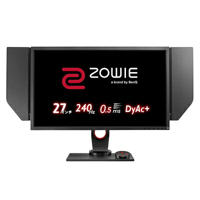 【中古】 BenQ ゲーミングモニター ZOWIE XL2746S(フルHD/27型/TN/240Hz/0.5ms/DyAc+/Black eQualizer/S.Switch/HDMIx2/DP/DVI)|ベアホームズ