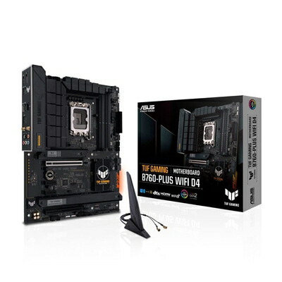 【中古】 ASUS INTEL 第13.12世代 LGA1700 対応 B760 搭載 マザ―ボード TUF GAMING B760-PLUS WIFI D4 / 品
