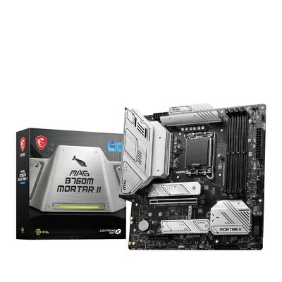 【中古】 MSI マザーボード【モデル】MAG B760M MORTAR II 第14/13世代[Intel B760 搭載]ｍATX・2024年ホワイト自作PC・強力電源回路12+1+1 Intel CPU(LGA1700) MB6470