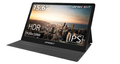【中古】 15.6インチ モバイルモニター JAPANNEXT 15.6型 フルHD 1920x1080 10点タッチパネル機能 薄型モバイルディスプレイ Type-C/min iHDMI スタンドカバー付き JN-MD-IPS1560TFHDR