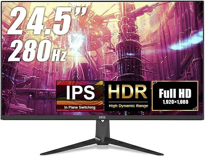 【中古】 FFF モニター 24.5インチ ディスプレイ 280Hz リフレッシュ HDR ゲーミング 1ms Fast IPS 内蔵AC電源 sRGB99% 1920&times;1080 HDMI フリッカーフリー 日本メーカー FFF-LD25G2B｜ベアホームズ