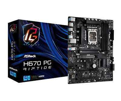 【中古】 ASRock マザーボード H670 PG Riptide Intel H670 シリーズ 第12世代 CPU ( LGA1700 ) 対応 H670 ATXマザーボード 【品】｜ベアホームズ