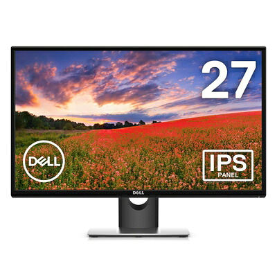 【中古】 Dell モニター 27インチ 超広視野角&スリムベゼル/フルHD/IPS 非光沢/ブルーライト軽減/FreeSync/HDMI,D-Sub/ SE2717H