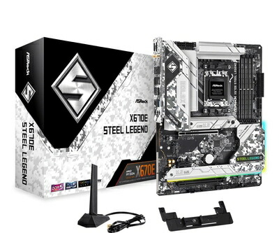 【中古】 ASRock お母さんゲーム盤 X670E Steel Legend AMD Ryzen 7000 続きもの 中央処理装置 (Soket AM5) 相応う X670E ATX お母さんゲーム盤 【品】