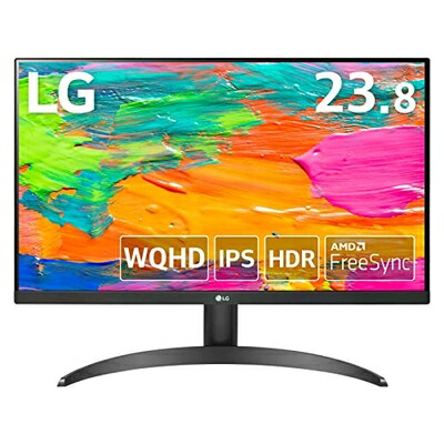 【中古】 LG 一こま受け答え 管する 見せびらかす 24QP500-B 23.8in/WQHD(2560×1440) / IPS非光輝/HDR / 75サイクル / FreeSync相応う/HDMI×2、DisplayPort / 楽になること・無輝点