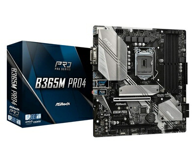 【中古】 ASRock Intel 第8世代&第9世代 CPU(Soket 1151)対応 B365 チップセット搭載 Micro ATX マザーボード B365M Pro4