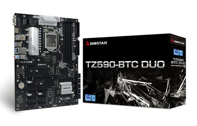 【中古】 BIOSTAR Z590チップセット採用 PCIe 9スロット搭載 マイニング向けマザーボード [ TZ590-BTC DUO ]｜ベアホームズ 7,138円