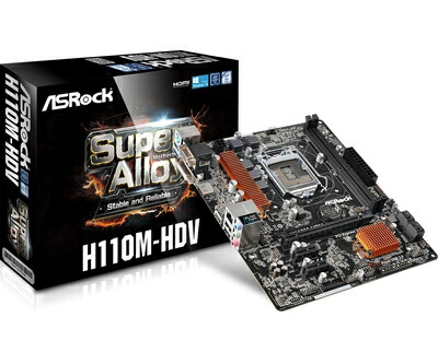 【中古】 ASRock Intel H110チップセット搭載 MicroATXマザーボード H110M-HDV