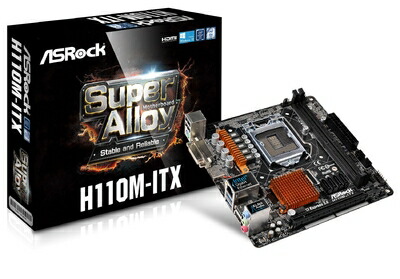 【中古】 ASRock H110M-ITX Mini-ITXマザーボード MB3519 H110M-ITX