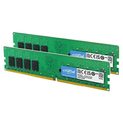 【中古】 Crucial デスクトップ用増設メモリ 64GB(32GBx2枚) DDR4 3200MT/s(PC4-25600) CL22 UDIMM 288pin CT2K32G4DFD832A