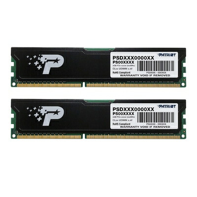 【中古】 Patriot Memory DDR3 1600MHz PC4-12800 8GBキット (2 x 4GB) デスクトップ用メモリ ヒートシンク付PSD38G1600KH