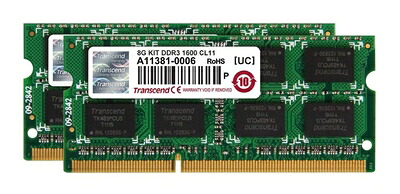 【中古】 Transcend ノートPC用メモリ PC3-12800 DDR3 1600 8GB 1.5V 204pin SO-DIMM Kit (4GB&times;2pcs) (無期限) JM1600KSN-8GK｜ベアホームズ