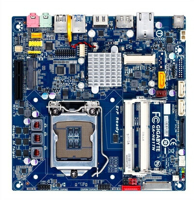 【中古】 Gigabyte LGA 1150 Intel H81 SO-DIMM メモリースロット UEFI DualBIOS ミニITXDDR3 1600マザーボード (GA-H81TN) (認定整備済み)