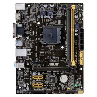 【中古】 ASUSTeK AMD AM1搭載 マザーボード AM1 Athlon Sempron対応 AM1M-A 【MATX】