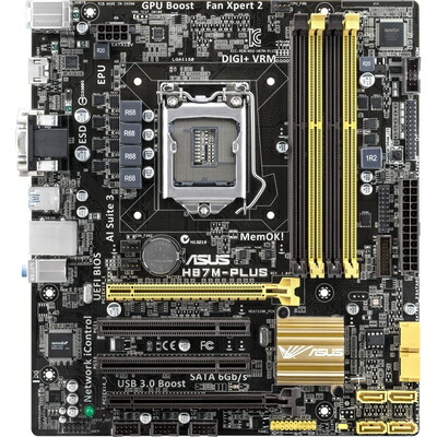 【中古】 ASUSTeK Intel H87チップセット搭載マザーボード H87M-PLUS 【MATX】