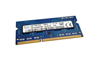 【中古】 SK hynix 低電圧対応 (1.35 V) PC3L-12800S (DDR3L-1600) 4GB SO-DIMM 204pin ノートパソコン用メモリ 動作品