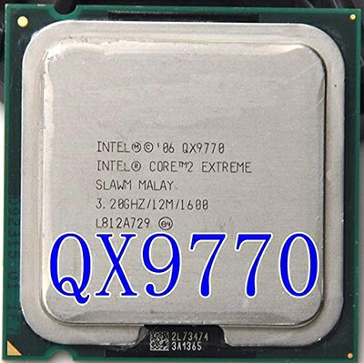 【中古】 Core 2 Extreme QX9770 qx9770 12M Cache, 3.2GHz, 1600 MHz FSB LGA775 Desktop 中央処理装置 properly Desktop Processor