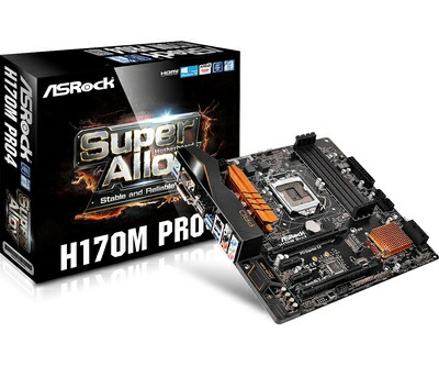 【中古】 ASRock Intel H170チップセット搭載 MicroATXマザーボード H170M Pro4