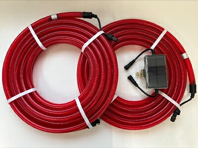 【中古】 ソーラー式LED熱電子管点火装置 １０ｍ×2本＋ソーラー乾電池 HW-100