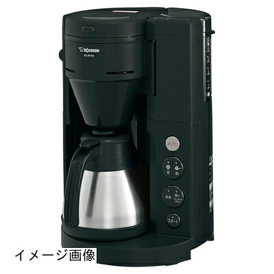 【新古品】 象印 コーヒーメーカー 珈琲通 全自動 1～4杯用 ミル一体型 挽き目&濃さ調節 選べるフィルター 丸洗いOK ステンレスサーバーつき ブラック EC-RT40-BA