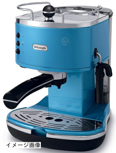 【新古品】 DeLonghi(デロンギ) De\u0027Longhiエスプレッソ製造業者 アイコナ ECO310B カップチーノ ラテアート エスプレッソ機関 カップウォーマートレイ レトロデザイン [アズーロブルー] 身寄り書きとどめるで